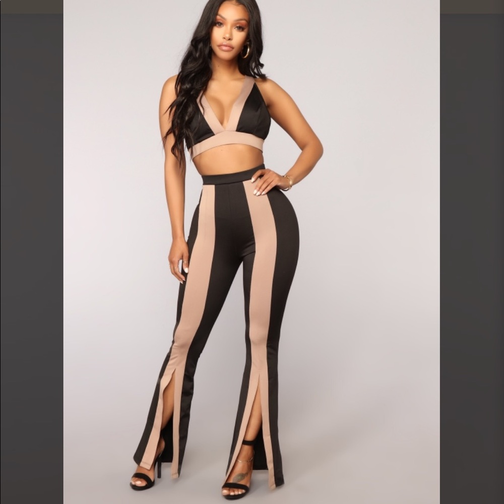 Fashion nova 2 piece pants set